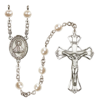 Silver-Plated 6mm Our Lady of San Juan  Engraved Catholic Rosaries