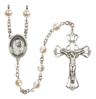 Silver-Plated 6mm Blessed Pier Giorgio Frassati  Engraved Catholic Rosaries