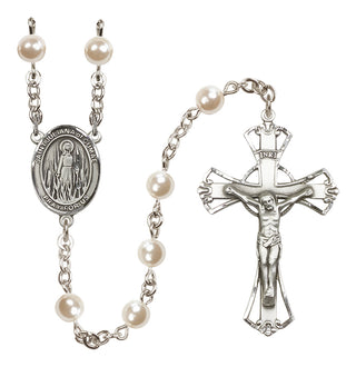 Silver Plated 6mm Faux Pearl Saint Juliana of Cumae Rosary