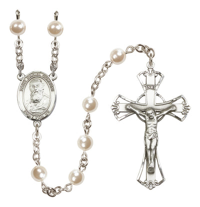 Silver-Plated 6mm St. Daniel Comboni Rosary | Engravable