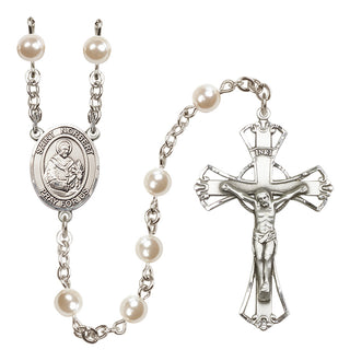 Silver Plated 6mm Faux Pearl Saint Norbert of Xanten Rosary