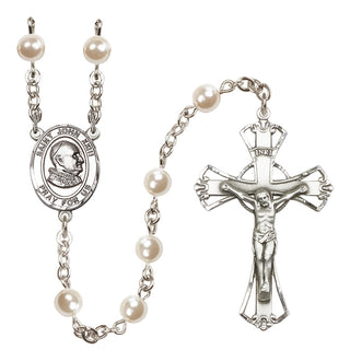 Silver-Plated 6mm Saint John Xxiii  Engraved Catholic Rosaries