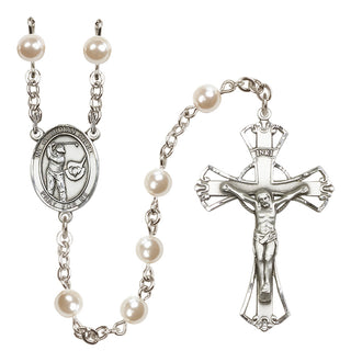 Silver-Plated 6mm Guardian Angel/Golf Rosary
