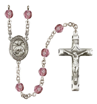 Silver-Plated 6mm Saint Catherine Laboure  Engraved Catholic Rosaries