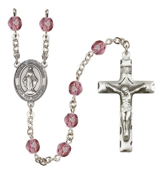 Silver-Plated 6mm Virgen Milagrosa Rosary