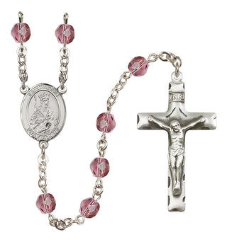 Silver-Plated 6mm Saint Louis  Engraved Catholic Rosaries