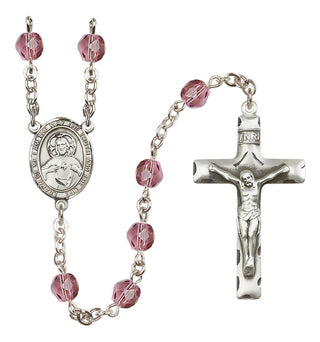Silver-Plated 6mm Scapular  Engraved Catholic Rosaries