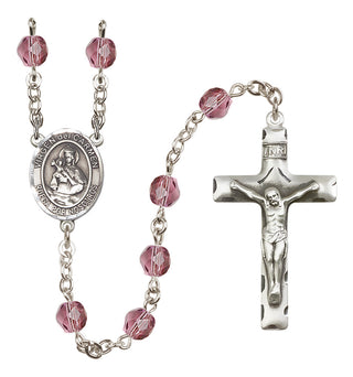 Silver-Plated 6mm Virgen del Carmen Rosary