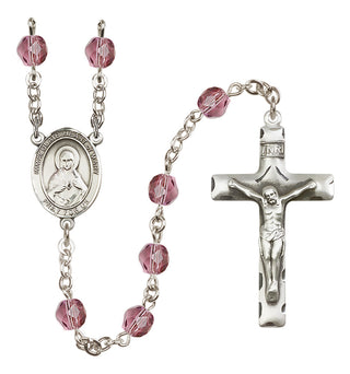 Silver-Plated 6mm Immaculate Heart of Mary  Engraved Catholic Rosaries
