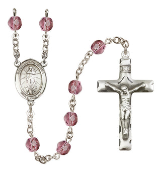 Silver-Plated 6mm Our Lady of Tears  Engraved Catholic Rosaries