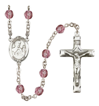 Silver-Plated 6mm Saint Kieran  Engraved Catholic Rosaries