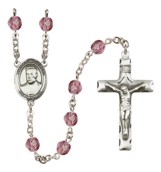 Silver-Plated 6mm Blessed Miguel Pro  Engraved Catholic Rosaries