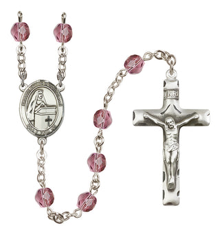 Silver-Plated 6mm Blessed Emilee Doultremont  Engraved Catholic Rosaries