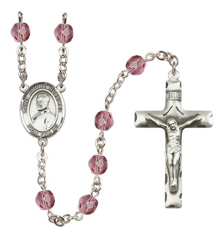 Silver-Plated 6mm Saint Andre Bessette  Engraved Catholic Rosaries