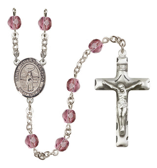 Silver-Plated 6mm Saint Medard of Noyon  Engraved Catholic Rosaries