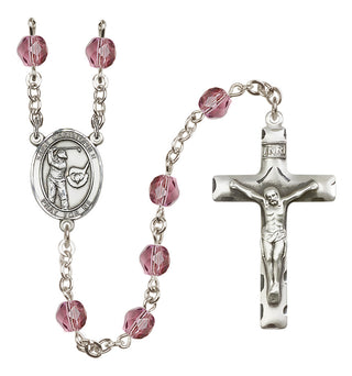 Silver-Plated 6mm Saint Christopher/Golf Rosary
