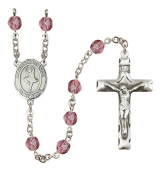 Silver-Plated 6mm Guardian Angel/Dance Rosary