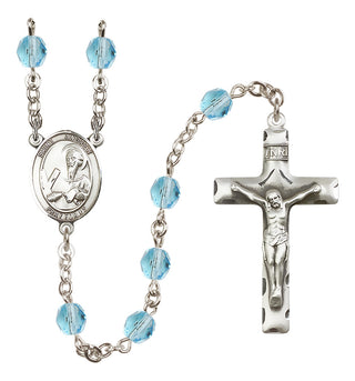 Silver-Plated 6mm Saint Andrew the Apostle  Engraved Catholic Rosaries