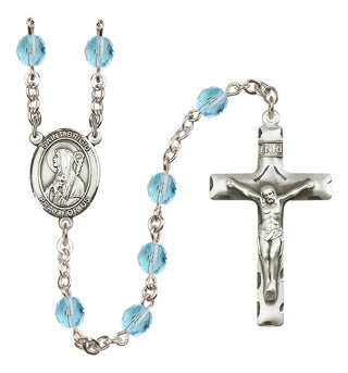 Silver-Plated 6mm Saint Brigid of Ireland  Engraved Catholic Rosaries