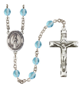 Silver-Plated 6mm Virgen de Fatima  Engraved Catholic Rosaries