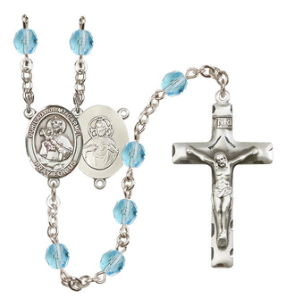 Silver-Plated 6mm Our Lady of Mount Carmel Rosary