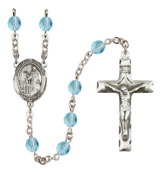 Silver-Plated 6mm Saint Jacob of Nisibis  Engraved Catholic Rosaries