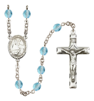 Silver-Plated 6mm Saint Jeanne Chezard de Matel  Engraved Catholic Rosaries