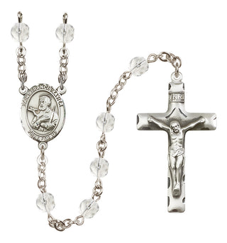 Silver-Plated 6mm Saint Francis Xavier  Engraved Catholic Rosaries