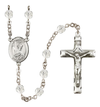 Silver-Plated 6mm Saint Helen  Engraved Catholic Rosaries