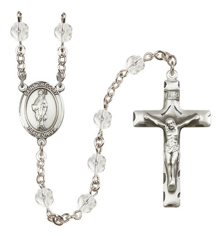 Silver-Plated 6mm Saint Gregory the Great  Engraved Catholic Rosaries