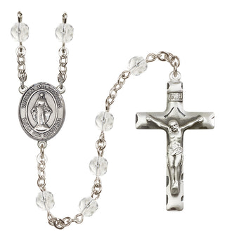 Silver-Plated 6mm Virgen Milagrosa Rosary