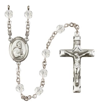 Silver-Plated 6mm Saint Peter the Apostle  Engraved Catholic Rosaries
