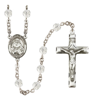 Silver-Plated 6mm Saint Julie Billiart  Engraved Catholic Rosaries