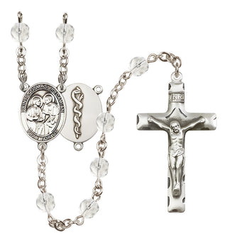 Silver-Plated 6mm Saints Cosmas & Damian / Doctors Rosary
