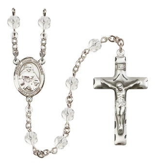 Silver-Plated 6mm Saint Julia Billiart  Engraved Catholic Rosaries
