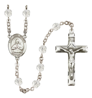 Silver-Plated 6mm Saint John Vianney  Engraved Catholic Rosaries