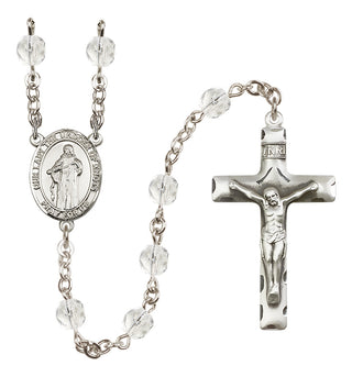 Silver Plated 6mm Fire Polished Our Lady the Undoer of Knots Rosary in Crystal