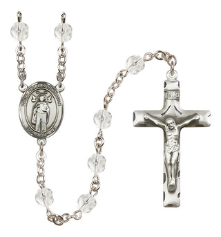 Silver-Plated 6mm Saint Ivo of Kelmartin  Engraved Catholic Rosaries