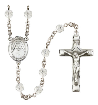 Silver-Plated 6mm Saint Alphonsa of India  Engraved Catholic Rosaries