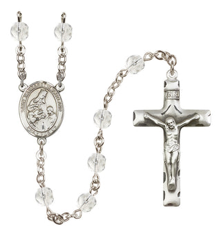 Silver-Plated 6mm Saint Margaret of Scotland  Engraved Catholic Rosaries