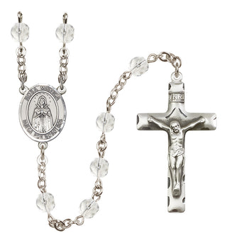 Silver-Plated 6mm Our Lady Rosa Mystica  Engraved Catholic Rosaries