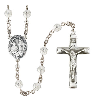 Silver-Plated 6mm Saint Mary Magdalene of Canossa  Engraved Catholic Rosaries