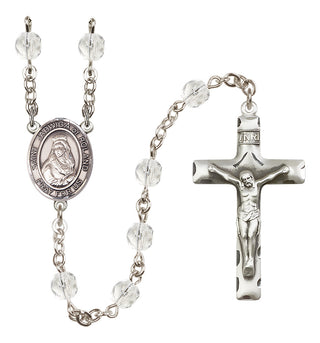 Silver-Plated 6mm Saint Jadwiga of Poland  Engraved Catholic Rosaries