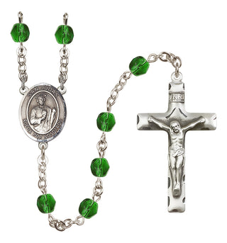 Silver-Plated 6mm San Judas  Engraved Catholic Rosaries