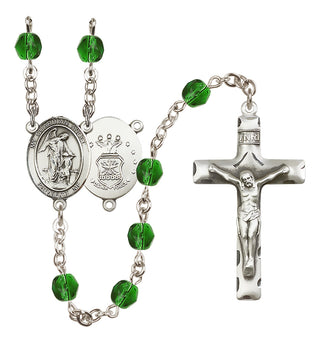 Silver-Plated 6mm Guardian Angel / Air Force Rosary