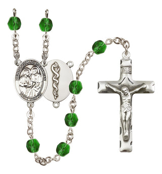 Silver-Plated 6mm Saints Cosmas & Damian / Doctors Rosary