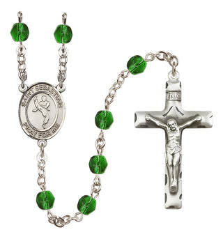 Silver-Plated 6mm Saint Sebastian/Martial Arts Rosary
