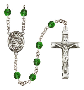 Silver-Plated 6mm Saint Germaine Cousin  Engraved Catholic Rosaries