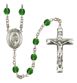 Silver-Plated 6mm Saint Eligius  Engraved Catholic Rosaries