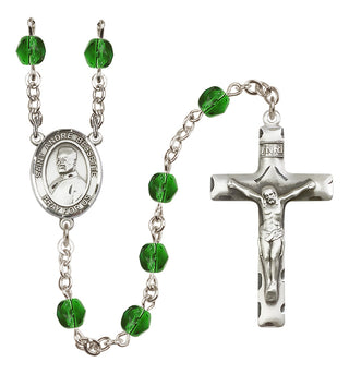 Silver-Plated 6mm Saint Andre Bessette  Engraved Catholic Rosaries